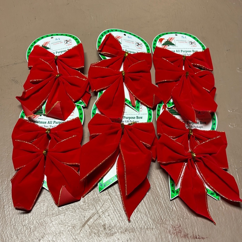 Brand new Christmas all purpose bows (6packs)(12bows)